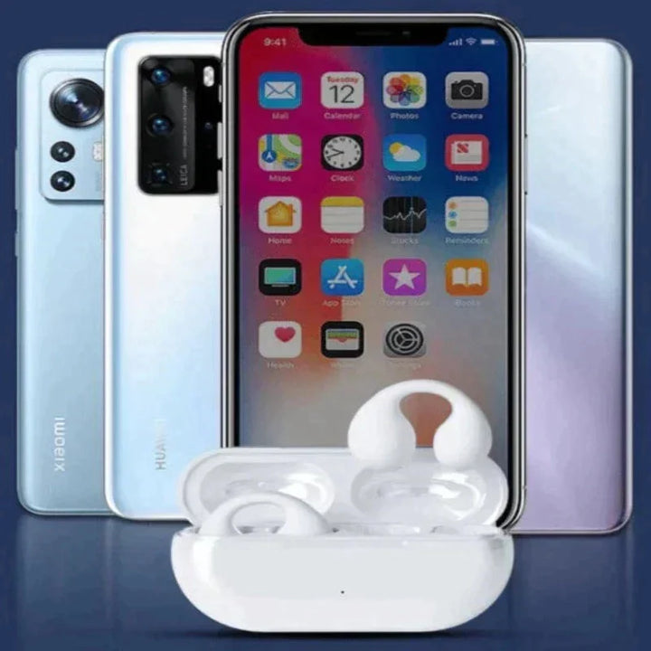 Panel sterowania nausznych słuchawek bezprzewodowych z przyciskami do muzyki i redukcji hałasu. Bluetooth.
