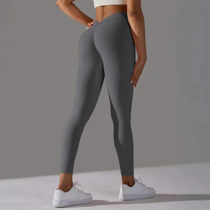 Wygodne legginsy fitness do jogi i na siłownię z efektem scrunch