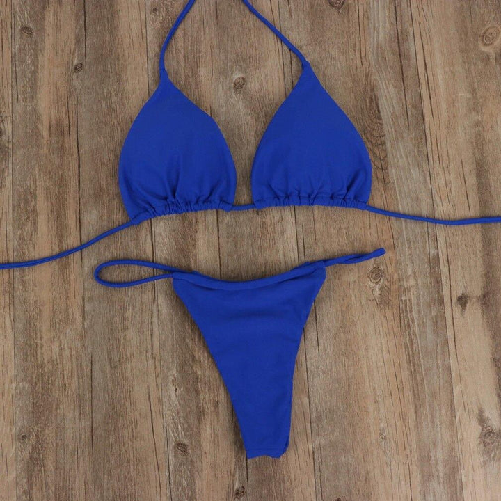 Damski wiązany mikro bikini stringi. Seksowny dwuczęściowy strój kąpielowy, modny na lato.