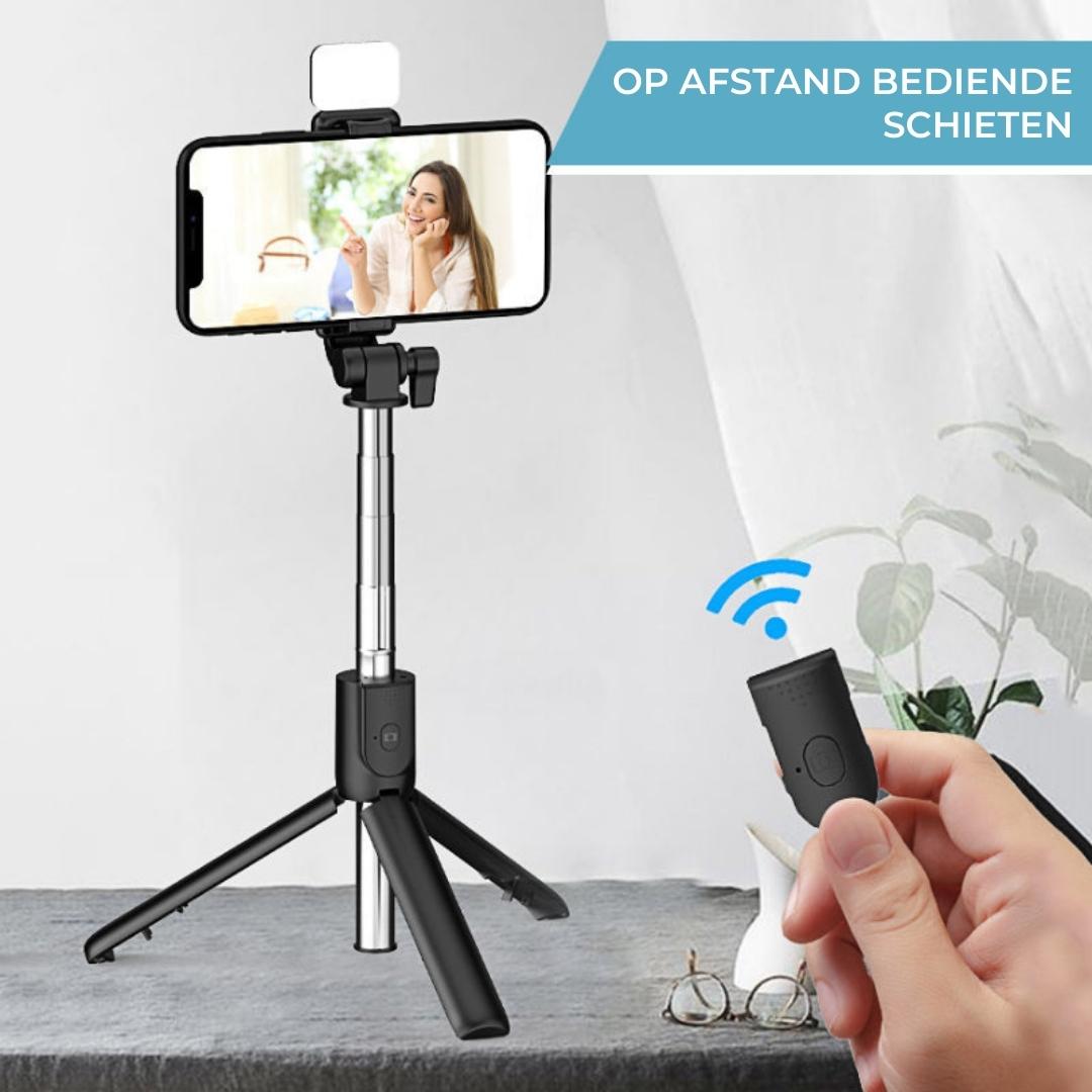 Uniwersalny kijek do selfie z funkcją statywu, pilot Bluetooth, do smartfonów, idealny do grupowych zdjęć.