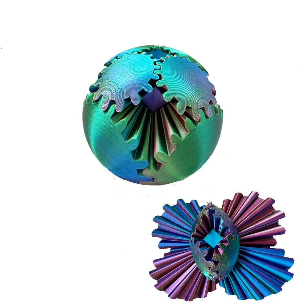 Sensoryczna piłka zębata Fidget Ball, obrotowa, antystresowa zabawka dla relaksu i koncentracji.