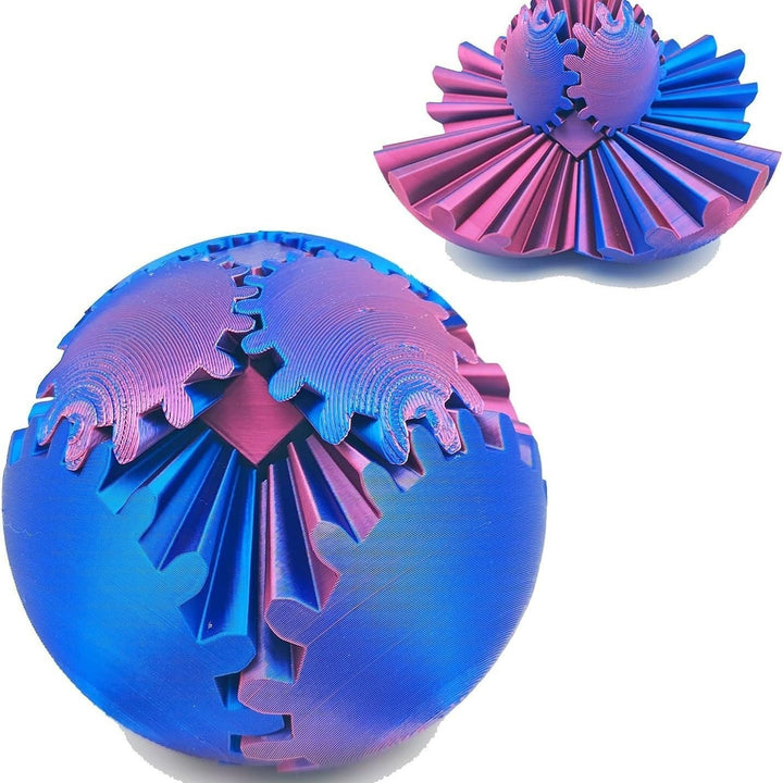 Obrotowa piłka zębata Fidget Ball, sensoryczna zabawka antystresowa dla dorosłych.