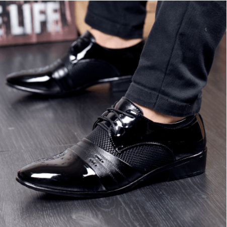 Eleganckie męskie buty sznurowane Adrian pokazane pod kątem od przodu