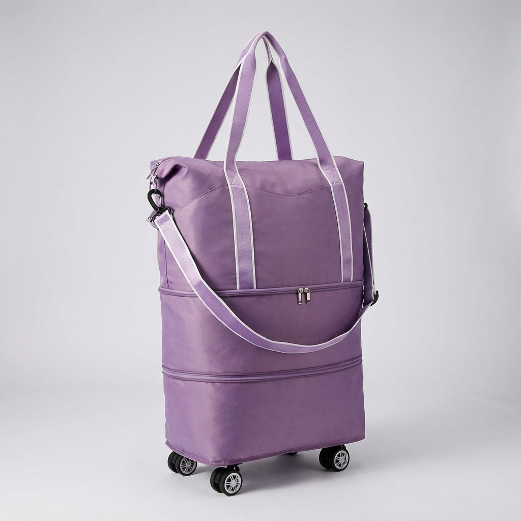 Elegancka, składana torba podróżna duffel GlideBag na kółkach. Stylowy bagaż na każdą podróż.