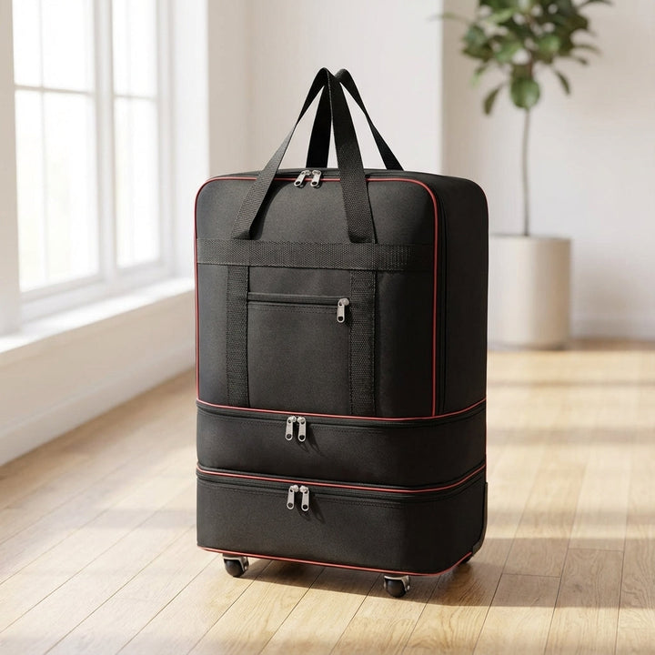 Składana torba podróżna RollPacko na kółkach 360°, idealna jako lekki, pojemny bagaż uniwersalny.