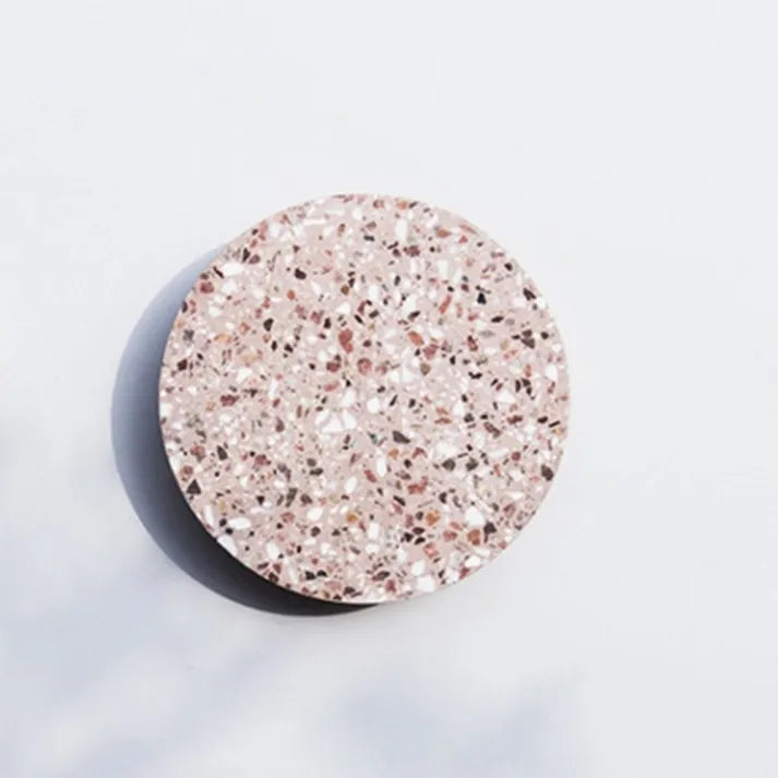 Designerska skandynawska lampa ścienna LED. Oświetlenie z terrazzo, idealne do nowoczesnych wnętrz. Ciepłe światło.