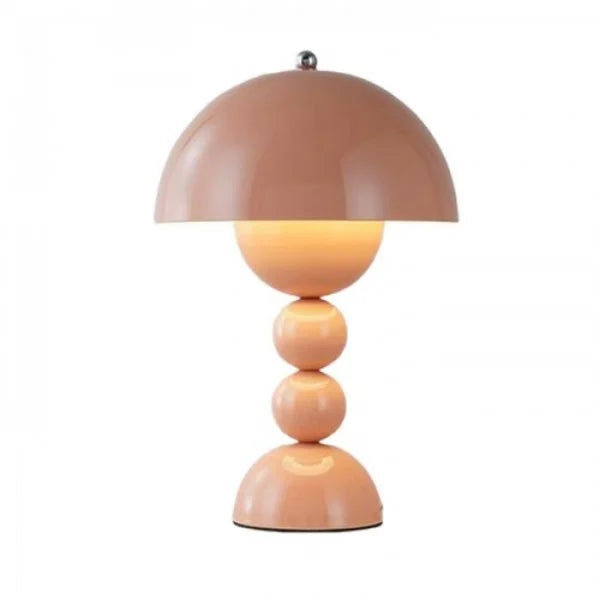 Skandynawska lampa stołowa LED, ładowalna, idealna do salonu i sypialni. Designerskie oświetlenie.