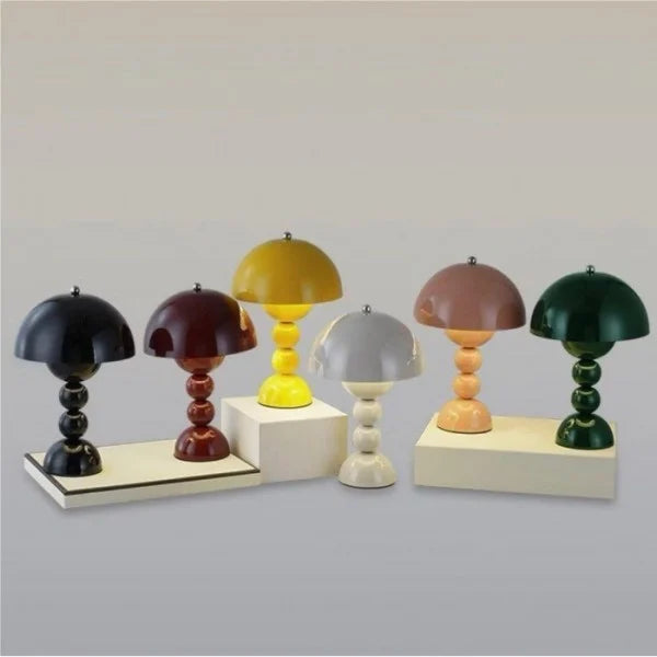 Bezprzewodowa lampa stołowa LED, ładowalna, skandynawski design. Oświetlenie do każdego wnętrza.