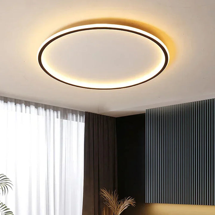 Skandynawska lampa sufitowa LED, minimalistyczne oświetlenie. Nowoczesna lampa do salonu, sypialni, kuchni z regulacją.