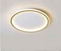 Minimalistyczna lampa sufitowa LED. Skandynawskie oświetlenie sufitowe do salonu, sypialni i kuchni. Nowoczesny design.