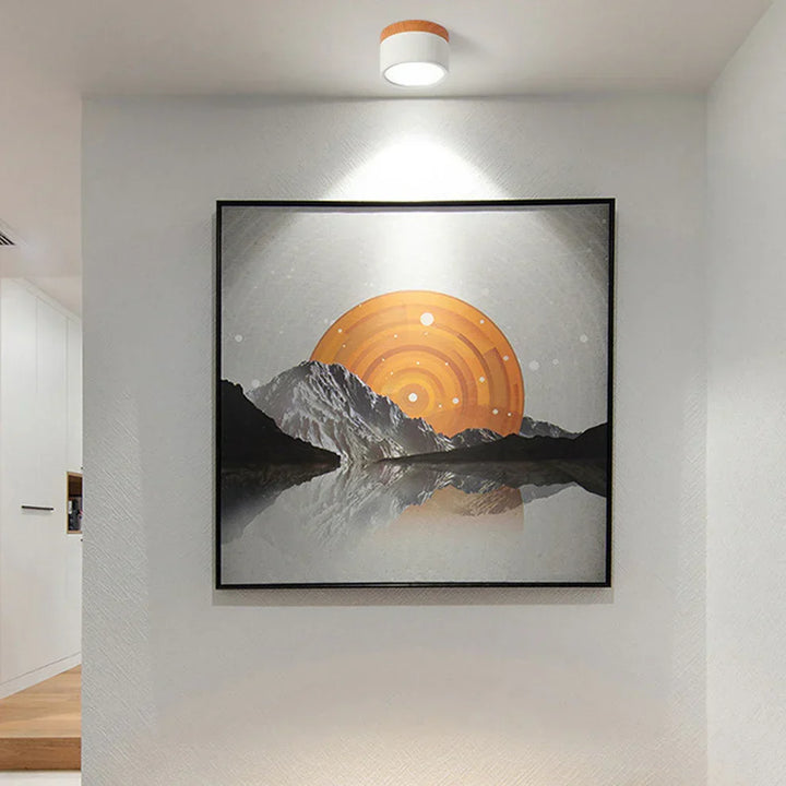 Skandynawska lampa sufitowa LED natynkowa, smukła i nowoczesna. Idealna do salonu.