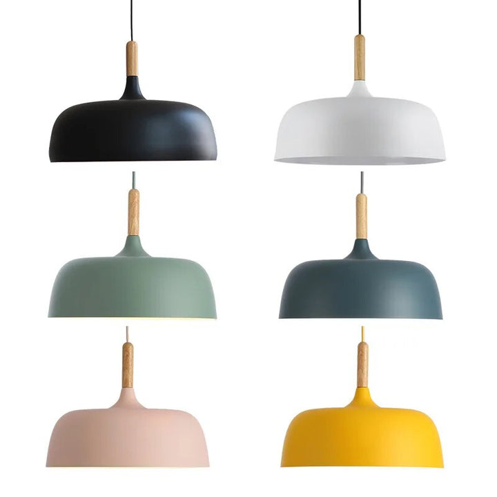 Elegancka lampa sufitowa LED, skandynawskie oświetlenie idealne do jadalni, kuchni i nowoczesnego wnętrza.
