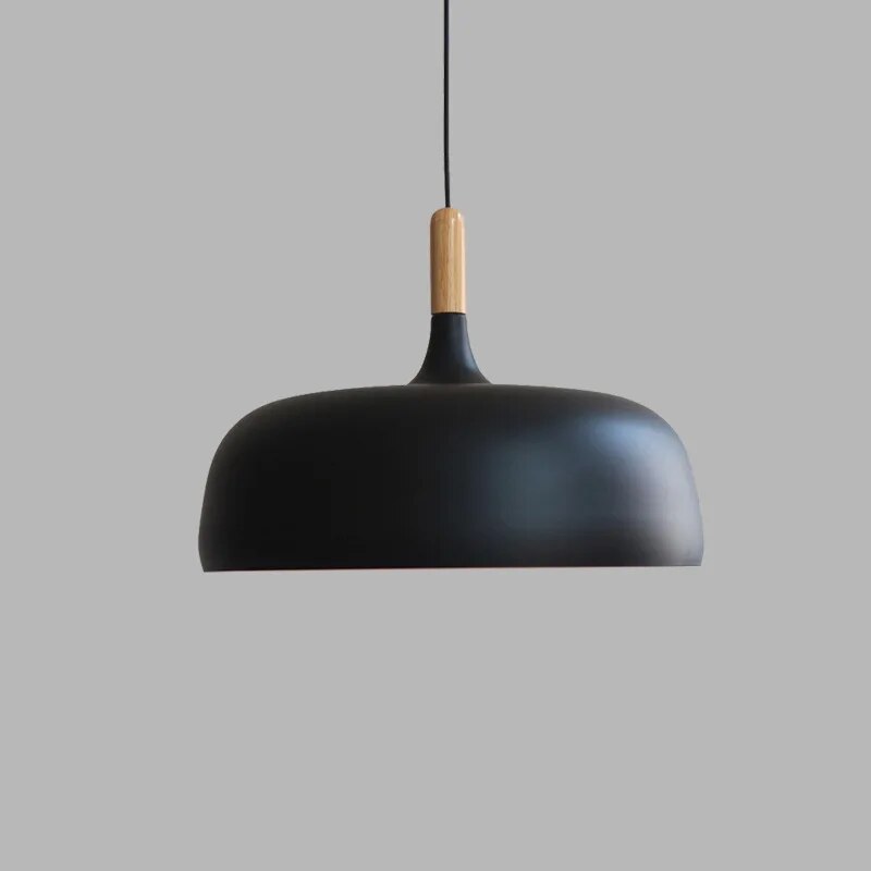 Biała minimalistyczna lampa sufitowa LED w stylu skandynawskim, do jadalni i kuchni.