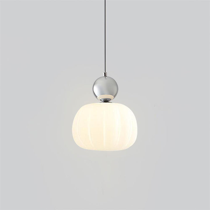 Lampa sufitowa z abażurem tekstylnym, skandynawski design do salonu.