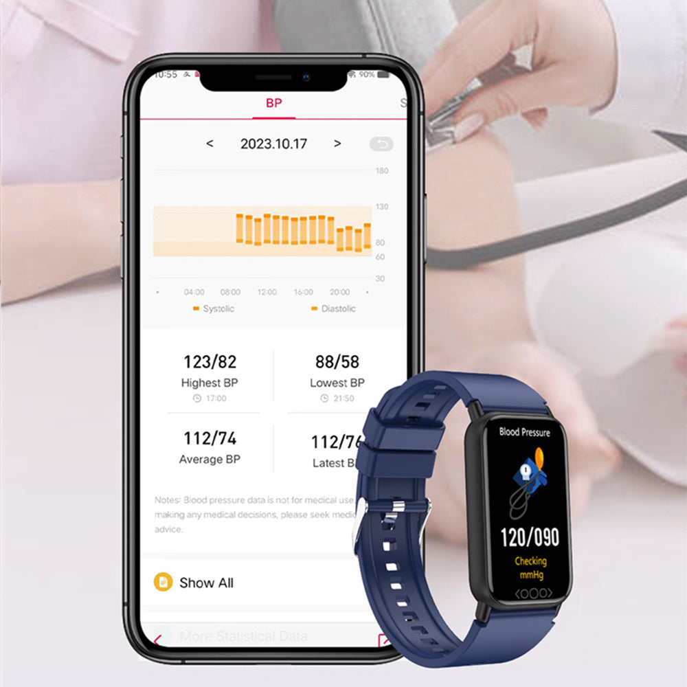 Wodoodporny smartwatch medyczny do monitorowania aktywności fizycznej i fitness. Technologia dla zdrowia.