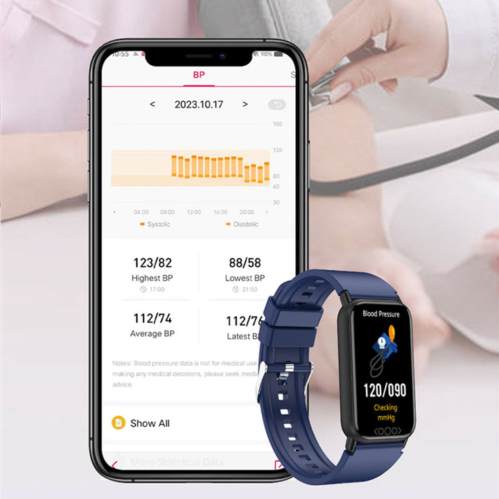 Wodoodporny smartwatch medyczny do monitorowania aktywności fizycznej i fitness. Technologia dla zdrowia.