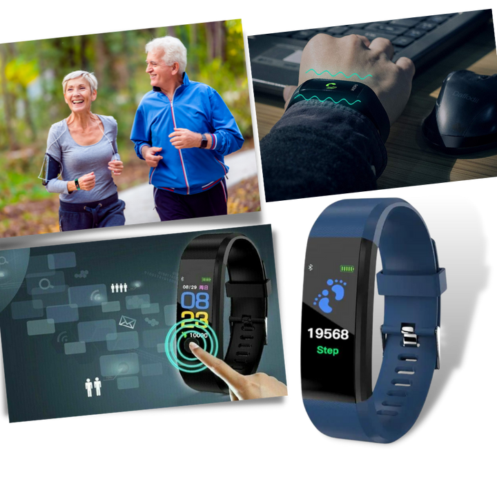 Smartwatch unisex z monitorem zdrowia i śledzeniem aktywności. Nowoczesny zegarek sportowy z wyświetlaczem.