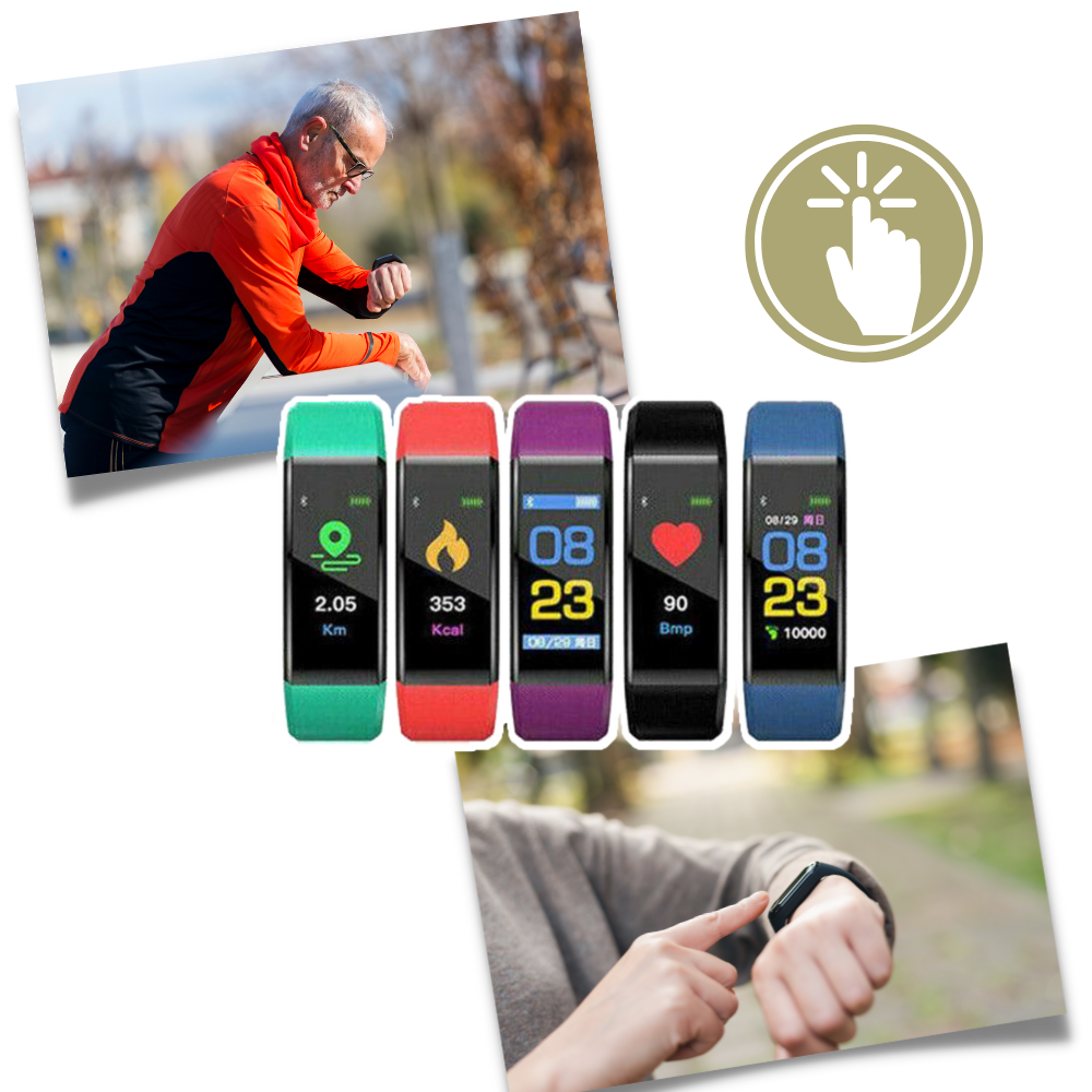 Elegancki smartwatch unisex z technologią noszoną. Czarny pasek, srebrna koperta. Styl i funkcjonalność.