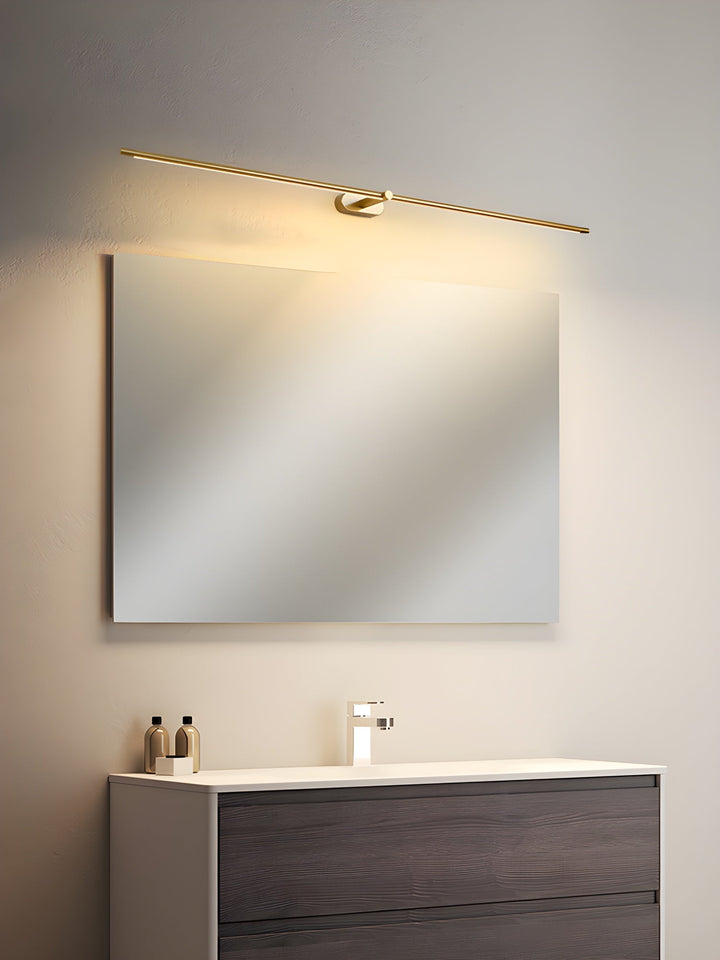 Elegancka smukła lampa LED do lustra, czarna, do łazienki, energooszczędna.