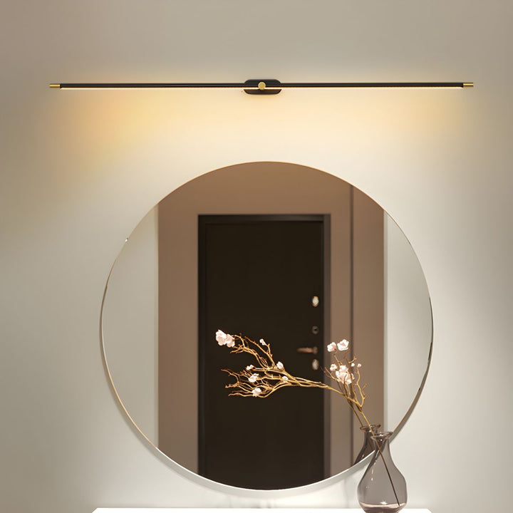 Minimalistyczna smukła lampa LED do lustra łazienkowego, energooszczędna.