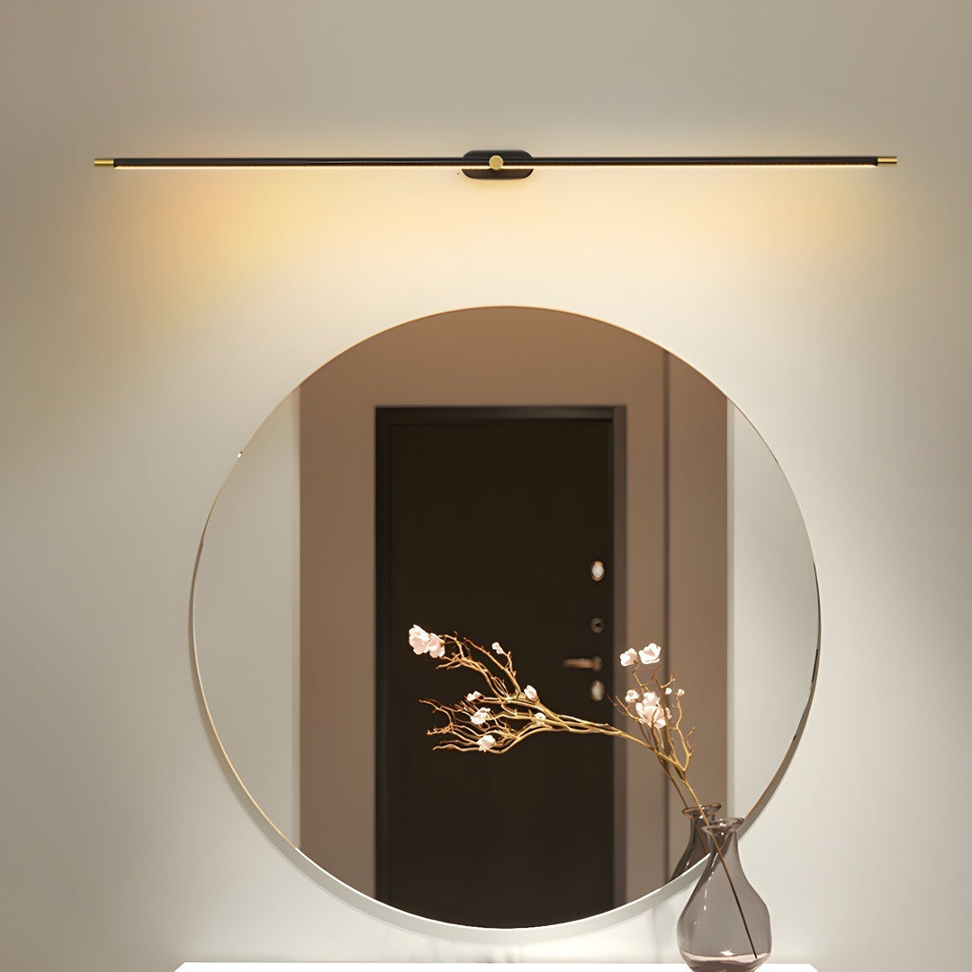 Smukła lampa LED do lustra, do łazienki, z jasnym światłem, IP44, czarna.