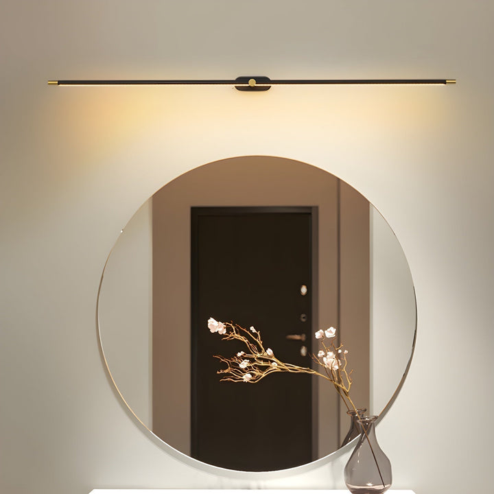 Smukła lampa LED do lustra, do łazienki, z jasnym światłem, IP44, czarna.