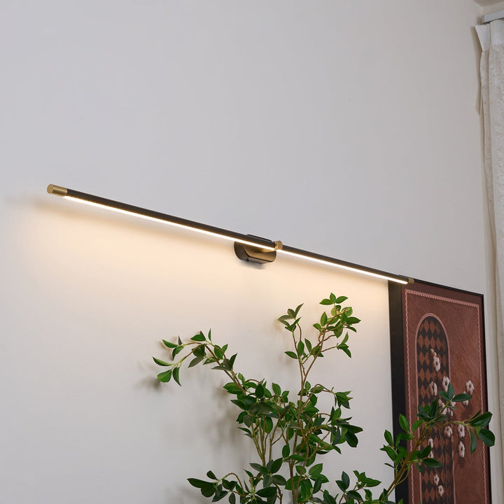 Energooszczędna smukła lampa LED do lustra, czarna, oświetlenie ścienne IP44.