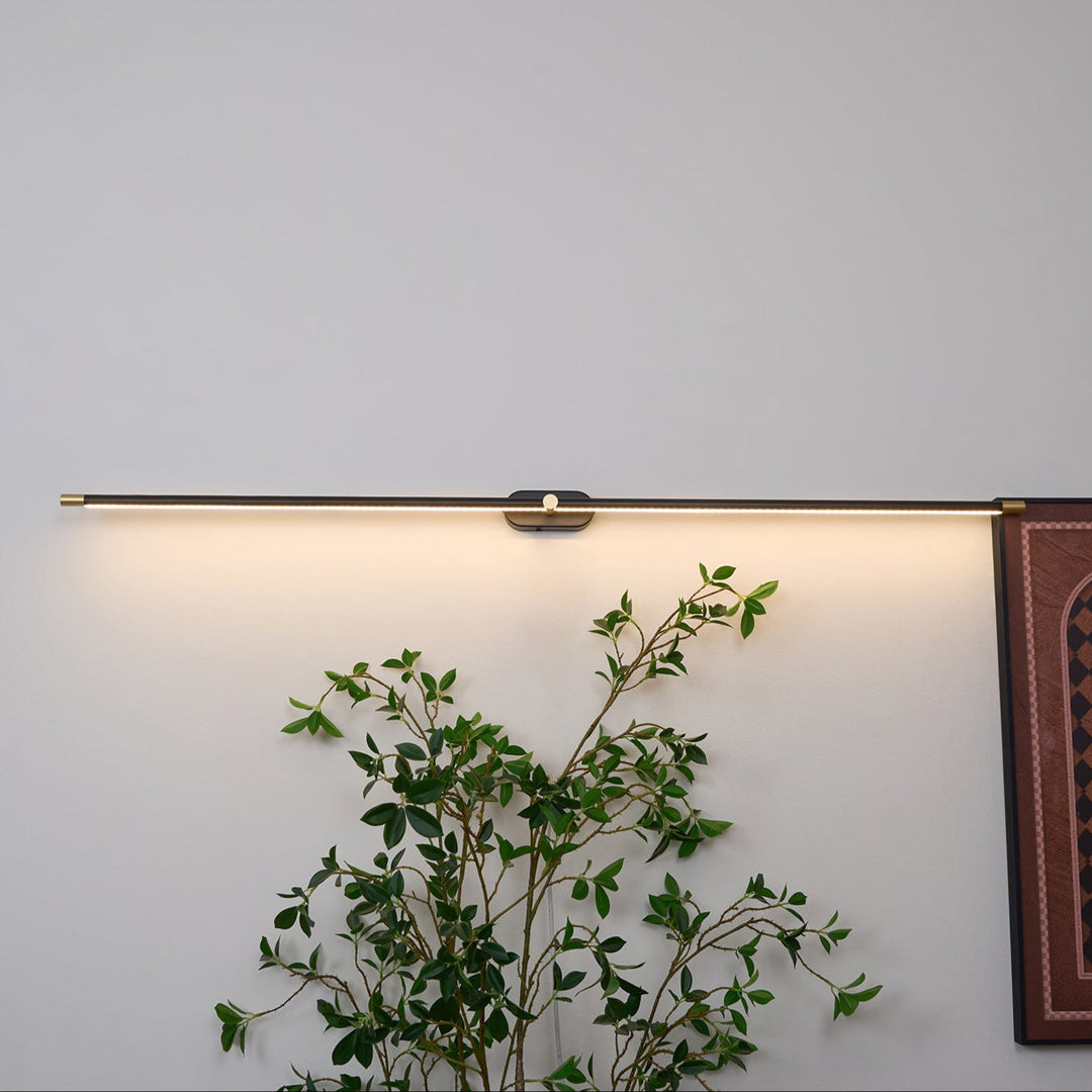 Smukła lampa LED do lustra, dekoracja łazienki, styl nowoczesny, IP44, złota.