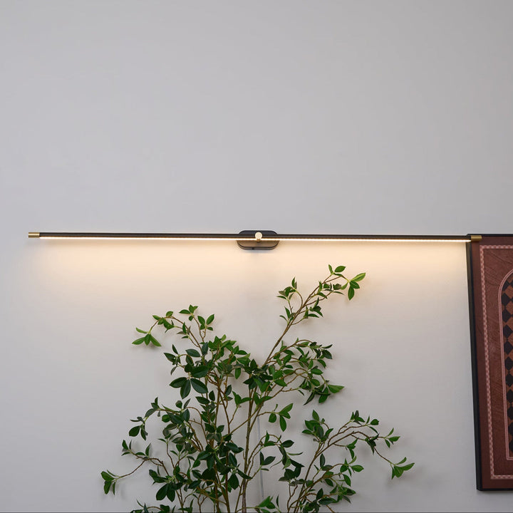 Smukła lampa LED do lustra, dekoracja łazienki, styl nowoczesny, IP44, złota.