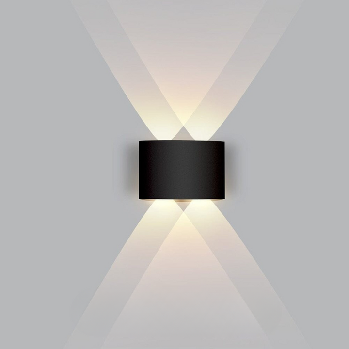 Wodoodporna lampa ścienna LED, smukła, energooszczędna, do oświetlenia przestrzeni zewnętrznej.