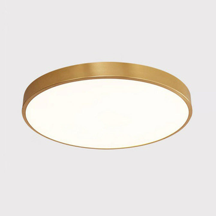 Jasna, smukła lampa sufitowa LED. Nowoczesne okrągłe oświetlenie, designerski dodatek do salonu i sypialni.