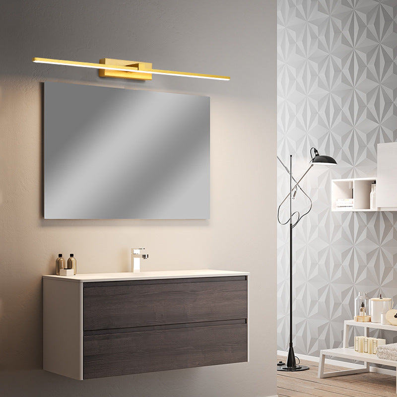 Energooszczędny kinkiet LED do łazienki, liniowy design, IP44, idealny nad lustro.