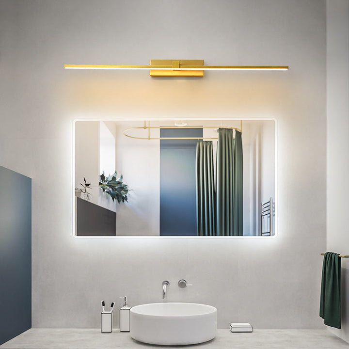 Minimalistyczny kinkiet LED, smukła lampa ścienna do łazienki, nowoczesne oświetlenie.
