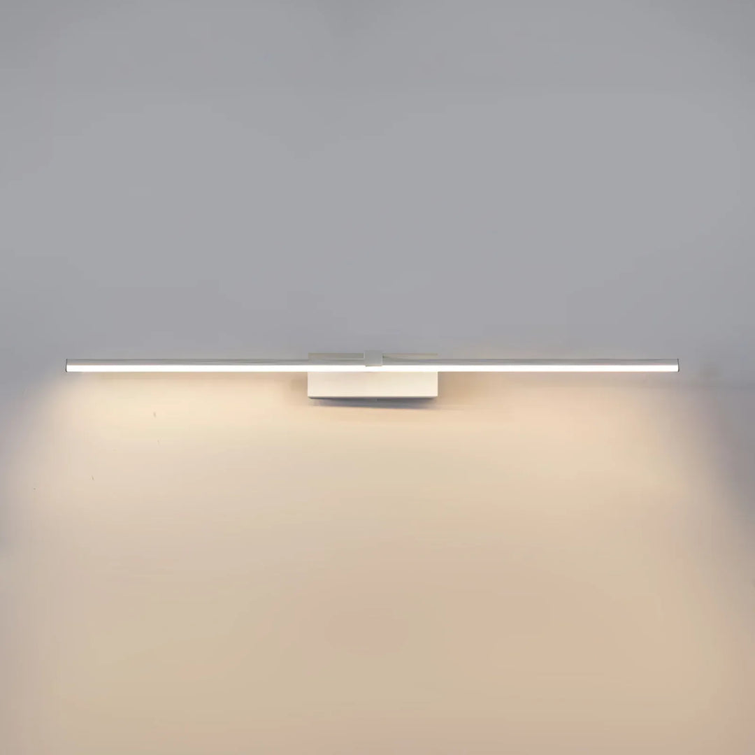 Nowoczesny kinkiet LED do łazienki, energooszczędna lampa liniowa, IP44 ochrona.