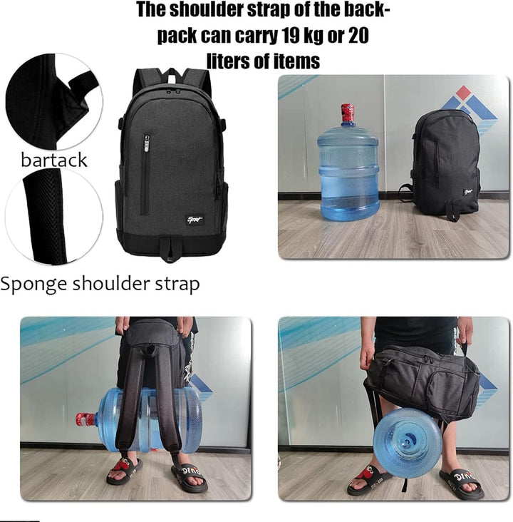 Ergonomiczny, smukły plecak na laptopa 15,6" na plecach, wygodny do pracy i podróży miejskich.