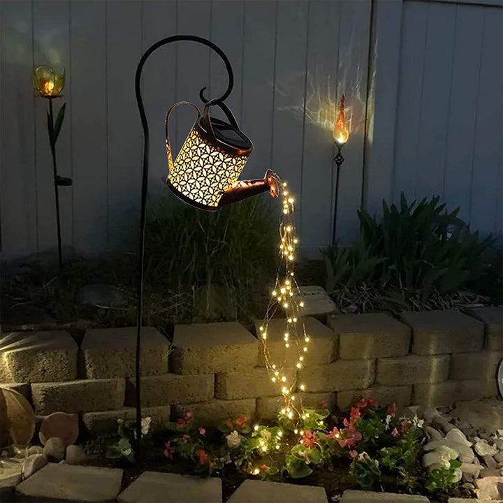 Solarna lampa ogrodowa LED 'Gwiezdny Pył', automatyczne oświetlenie zewnętrzne do ogrodu, tarasu. Ciepłe światło.