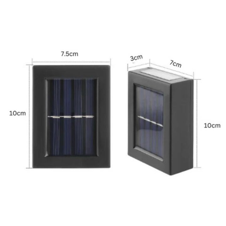 Solarne oświetlenie elewacyjne LED z podwójnym strumieniem światła