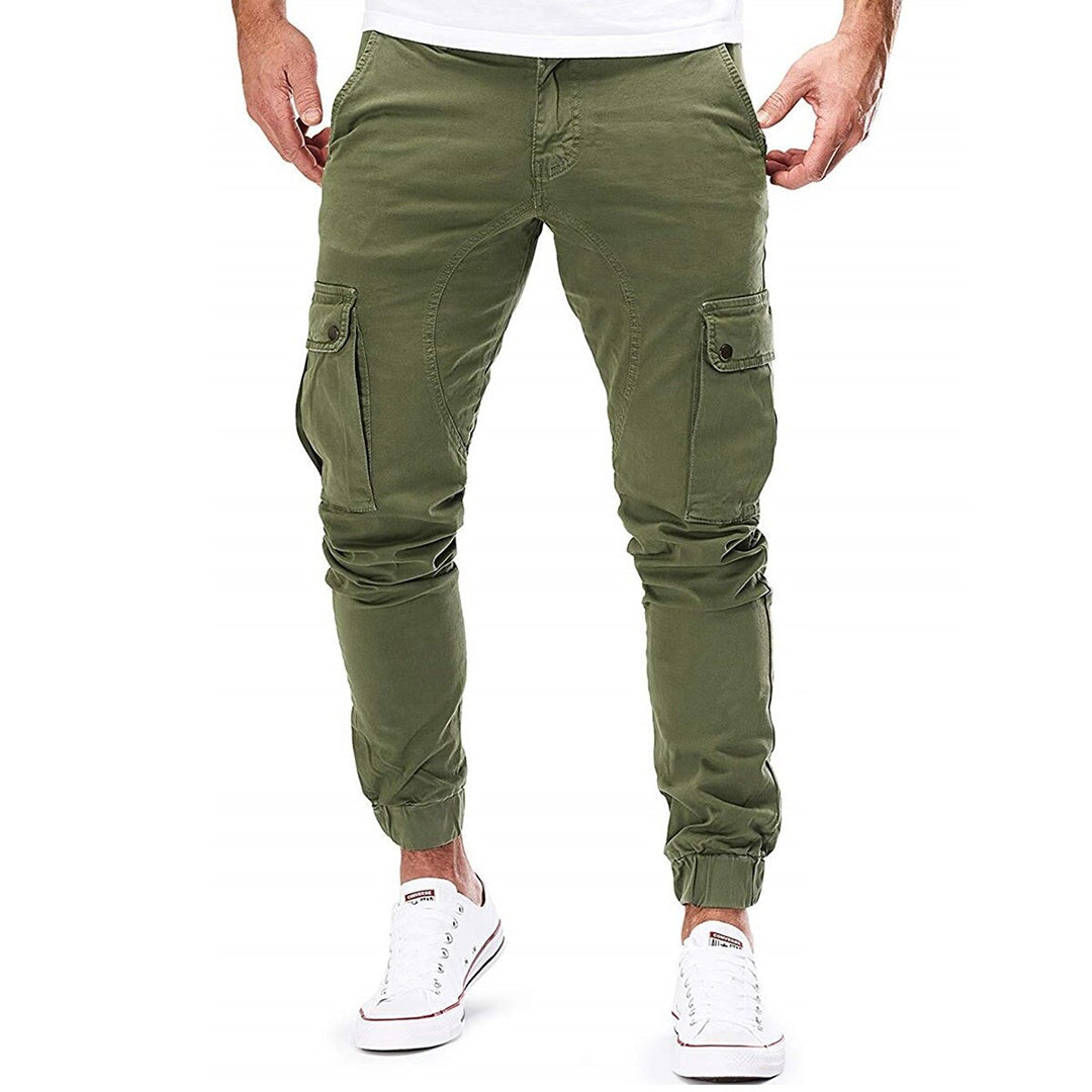 Czarne spodnie cargo męskie Patryk – idealne do casualowych stylizacji.