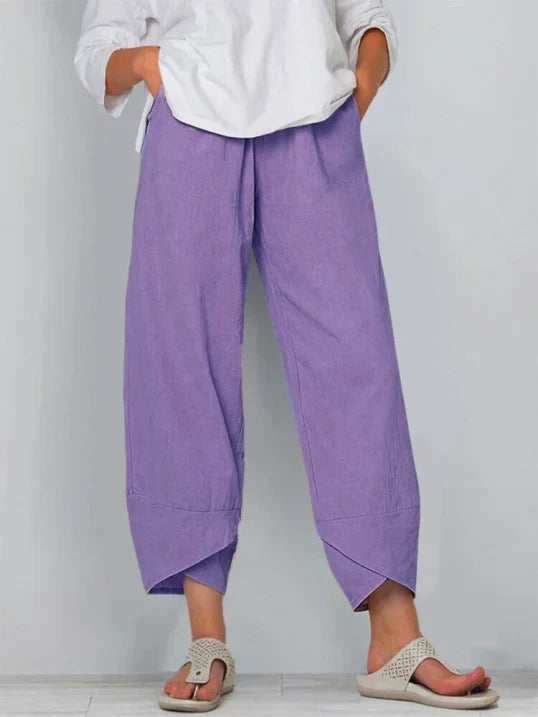 Wygodne wiosenne spodnie damskie, modne i skrócone. Doskonałe na co dzień.