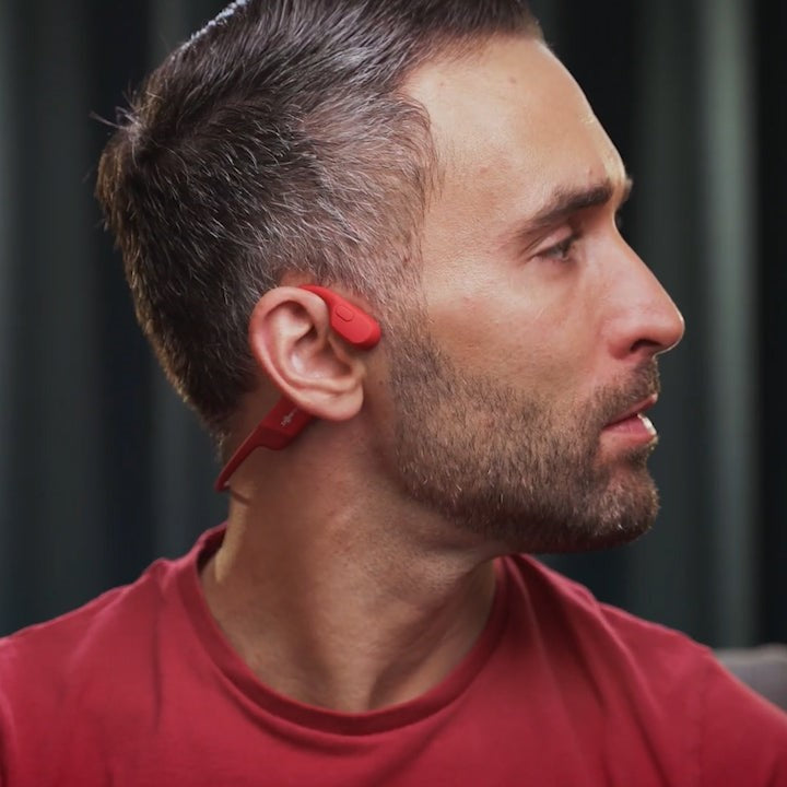 Sportowe słuchawki na przewodnictwo kostne IP67, bezprzewodowe Bluetooth 5.0, idealne do biegania.