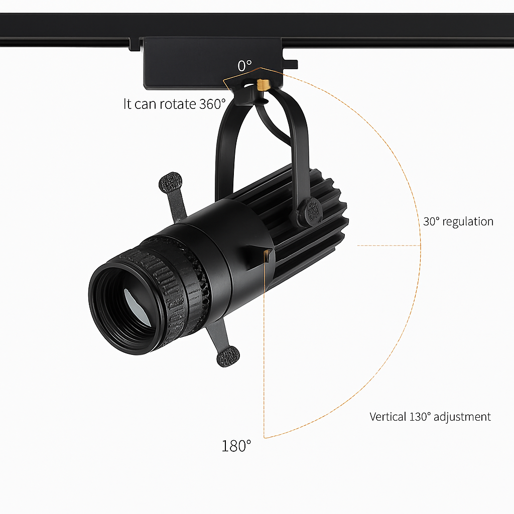 Nowoczesny spotlight LED na szynę z funkcją ściemniania do wnętrz