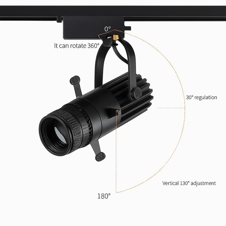 Nowoczesny spotlight LED na szynę z funkcją ściemniania do wnętrz