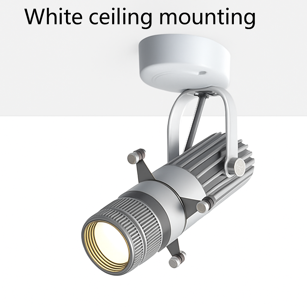 Regulowana lampa sufitowa LED typu plafon w minimalistycznym stylu