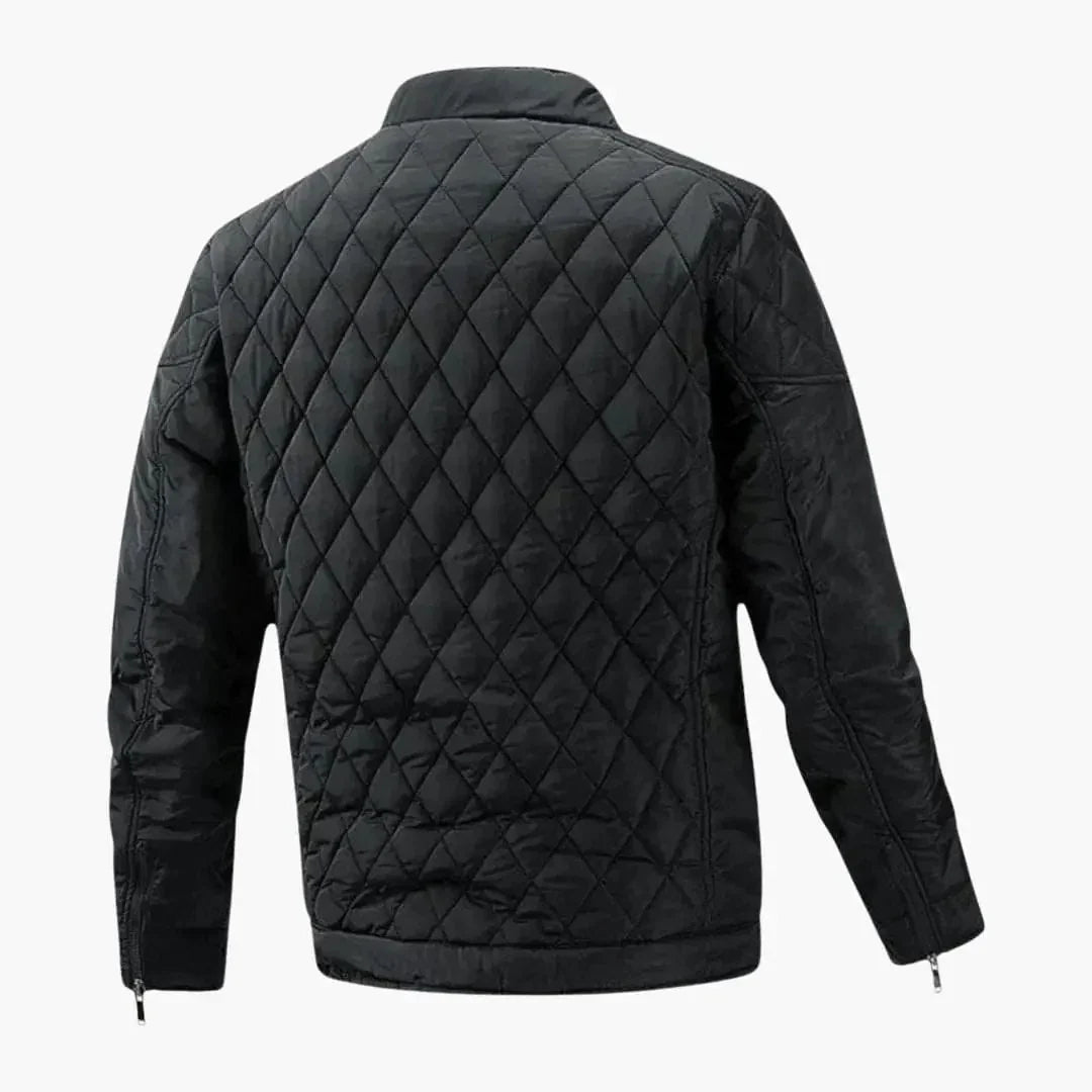 Stylowa kurtka męska bomber w stylu smart casual na wieszaku