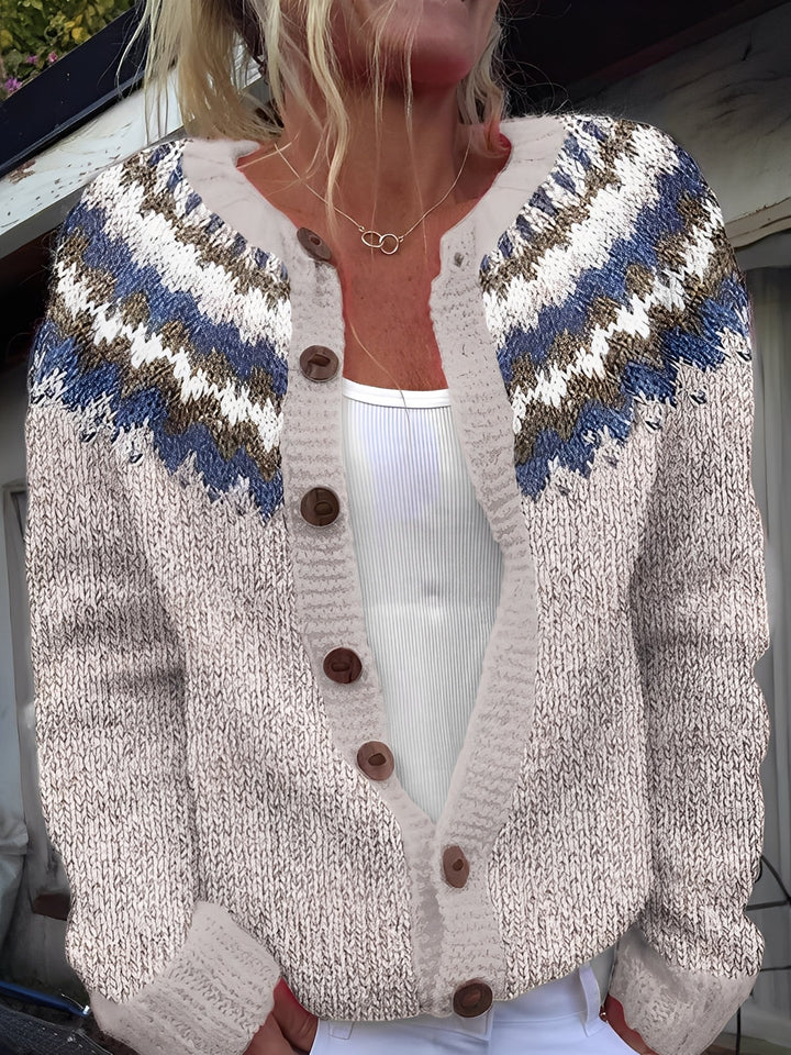 Stylowy kardigan damski Therese z guzikami. Modny sweter damski idealny na wiosnę i jesień.