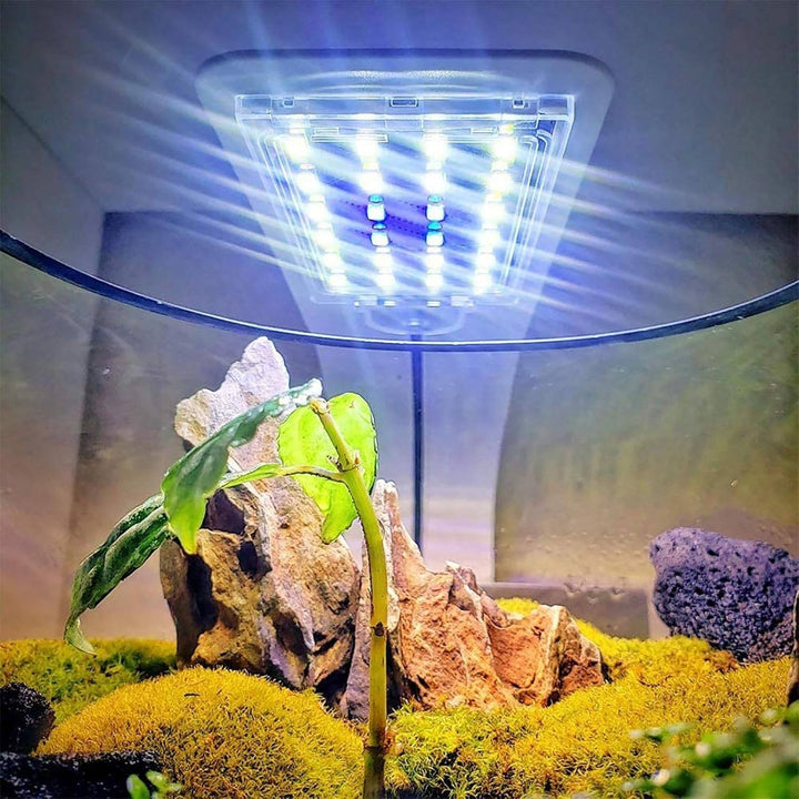 Nowoczesna supercienka lampa LED do akwarium. Poprawia wygląd i zdrowie roślin wodnych oraz ryb.