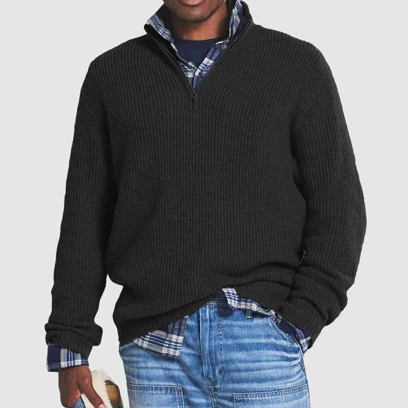 Elegancki sweter męski Marc z zamkiem, doskonały do casualowych stylizacji. Modny i komfortowy.