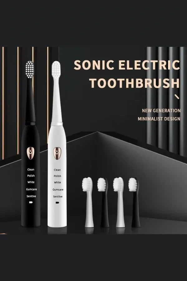 Soniczna szczoteczka elektryczna. 5 trybów, ładowanie USB. Dla czystych, zdrowych zębów i higieny.