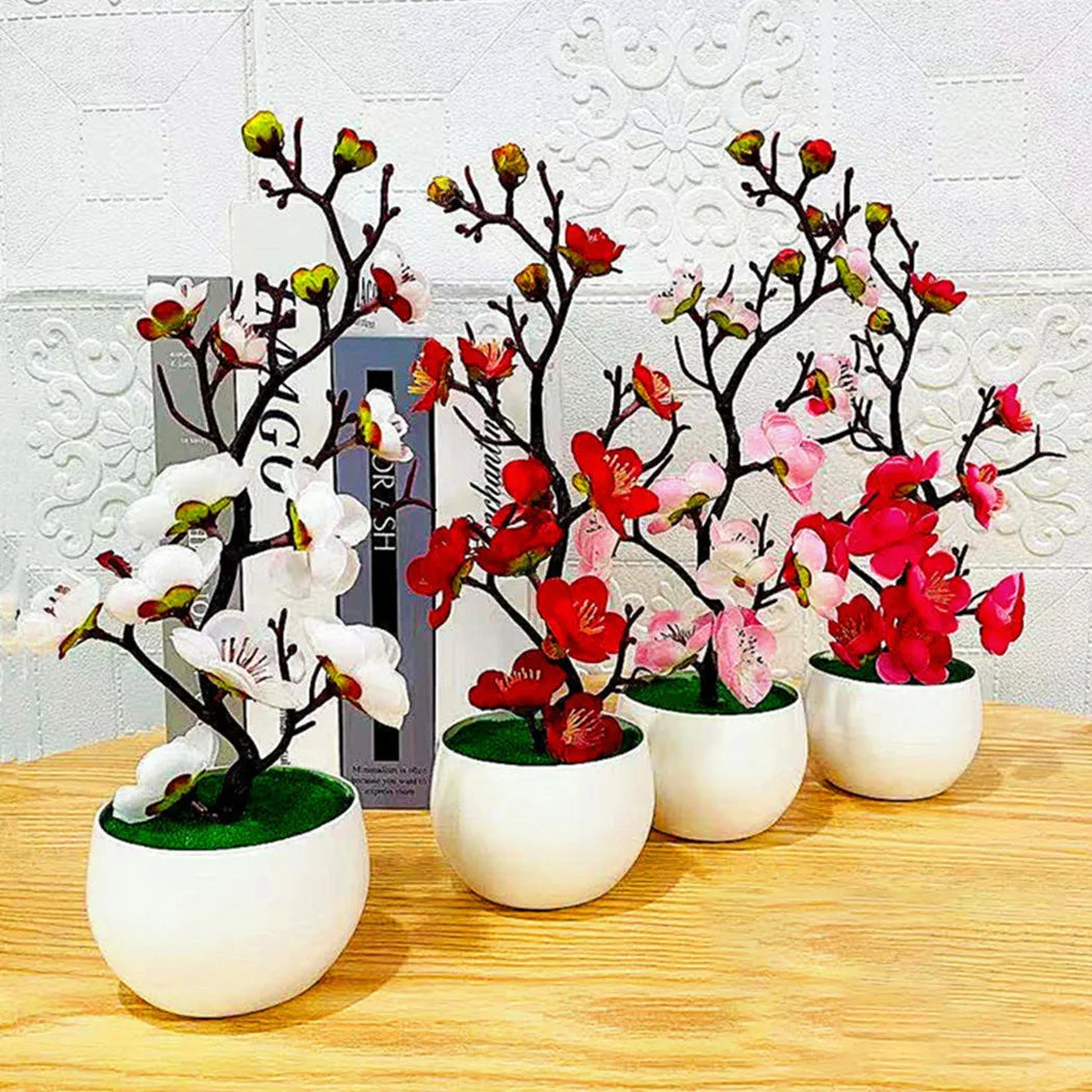 Sztuczne drzewko bonsai, wiecznie zielona dekoracja domu bez pielęgnacji i wysiłku.