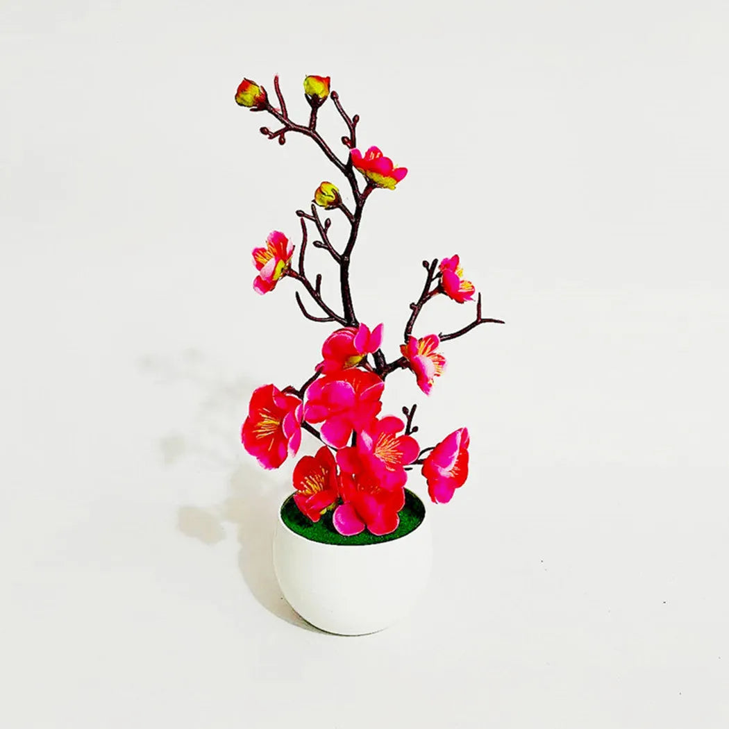 Bezobsługowe sztuczne drzewko bonsai, zielona dekoracja na prezent i wieczna zieleń do wnętrz.